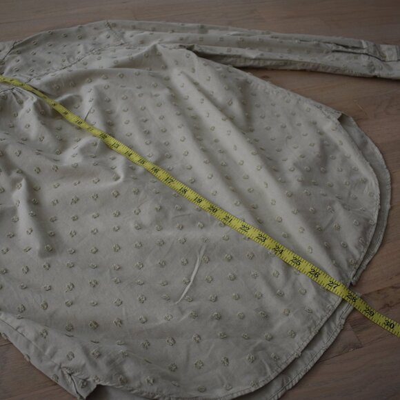 NWT Zara Women's Green Plumetis Oversized Blouse with Lace Trim - Picture 10 of 11